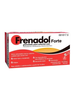 FRENADOL® Forte Antigripal, Alivio Sintomático de Gripes y Catarros, Adultos y Adolescentes, Vía Oral, 10 sobres 2