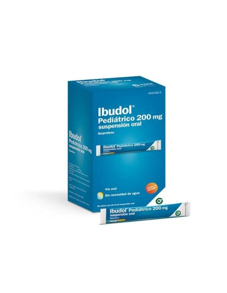 Ibudol Pediátrico 200 mg Suspensión Oral, 20 Sobres