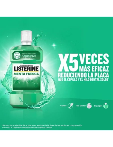 Listerine Enjuague Bucal Menta Fresca, 500 ml Listerine Enjuague Bucal Menta Fresca, 500 ml