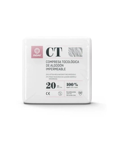 Maternity Compresa Tocológica De Algodón Impermeable, 20 unidades