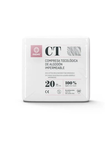 Maternity Compresa Tocológica De Algodón Impermeable, 20 unidades