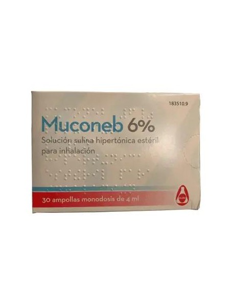 Muconeb 6% Solucion Salina Inhalacion 30 Ampollas x 4 ml Muconeb 6% Solucion Salina Inhalacion 30 Ampollas x 4 ml