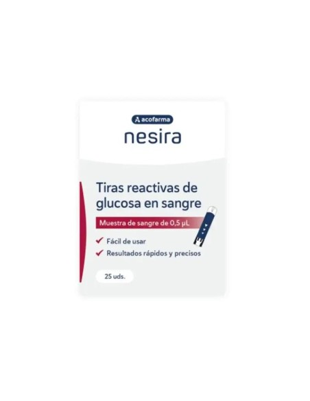Nesira Tiras Reactivas de Glucosa, 25 Unidades Nesira Tiras Reactivas de Glucosa, 25 Unidades