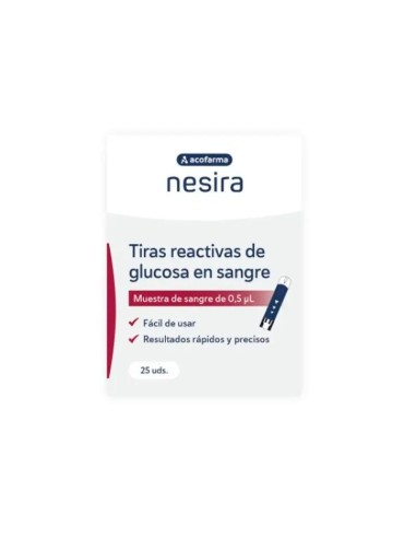 Nesira Tiras Reactivas de Glucosa, 25 Unidades