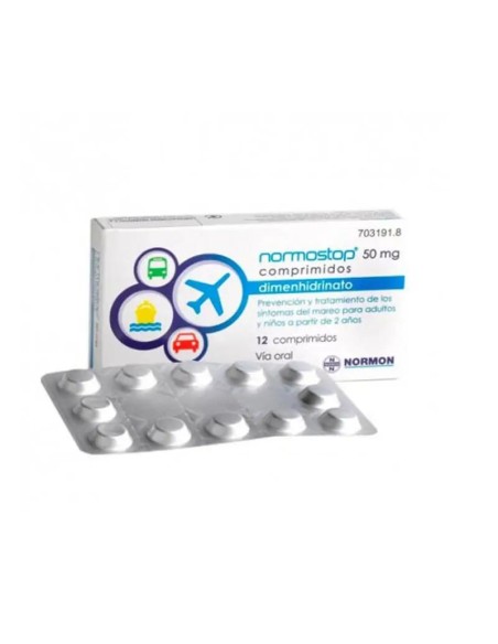 Normostop 50 mg Dimenhidrinato 12 comprimidos