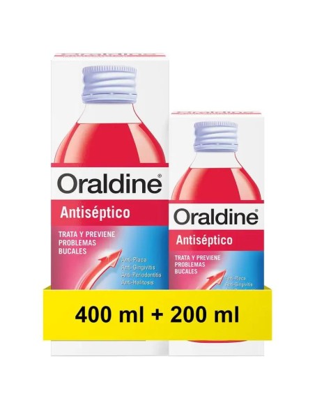 Oraldine Antiseptico Pack 400Ml + 200Ml Oraldine Antiseptico Pack 400Ml + 200Ml