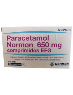 Paracetamol Normon Efg 650 mg 20 comprimidos 2