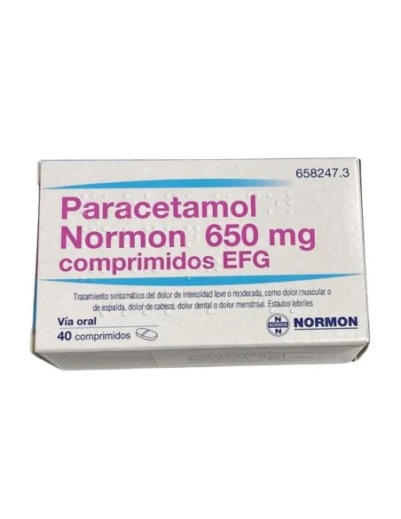 Paracetamol Normon Efg 650 mg 40 comprimidos