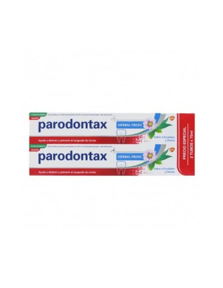 Parodontax Herbal Fresh Pasta de Dientes Cuidado de Encías, 2x75 ml Parodontax Herbal Fresh Pasta de Dientes Cuidado de Encías, 2x75 ml