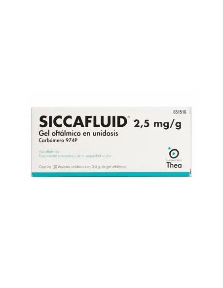 Siccafluid 2,5 mg/g Gel Oftálmico 30 Monodosis