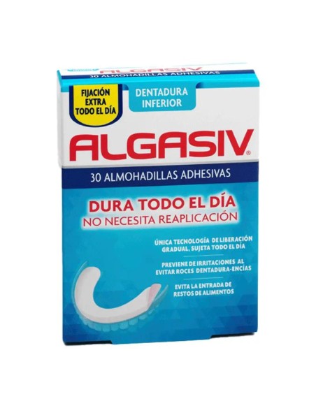 Algasiv Almohadillas Adhesivas Protesis Inferior 30 Unidades Algasiv Almohadillas Adhesivas Protesis Inferior 30 Unidades