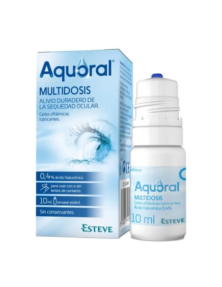 Aquoral Gotas Oftalmológicas Lubricantes, 10 ml