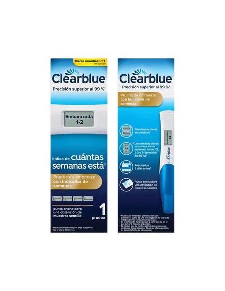 Clearblue Digital Prueba de Embarazo con Indicador de Semanas, 1 Test Digital