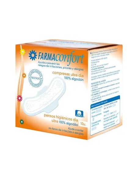 Farmaconfort Compresas 100% Algodon Ultrafinas Dia