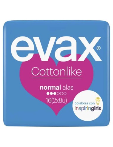 Evax Cottonlike Normal Compresas con Alas 16 unidades