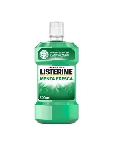 Listerine Enjuague Bucal Menta Fresca, 500 ml