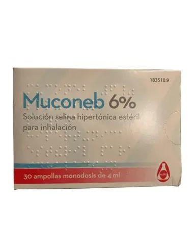 Muconeb 6% Solucion Salina Inhalacion 30 Ampollas x 4 ml