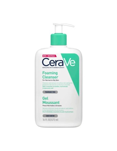 CeraVe Gel Limpiador Espumoso, 473 ml