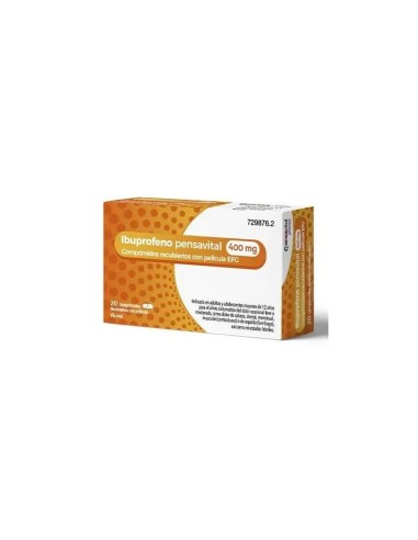 Ibuprofeno Pensavital Efg 400 mg, 20 comprimidos Recubiertos