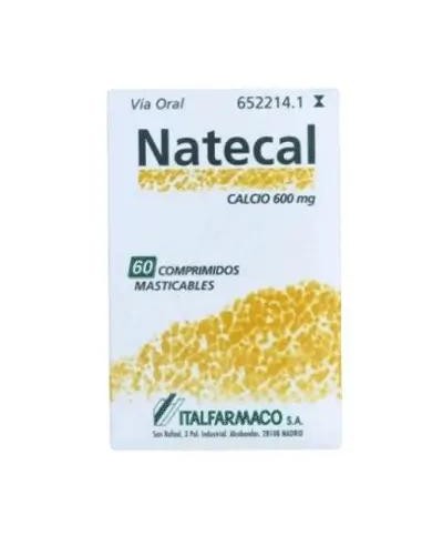 Natecal Calcio 600 mg 60 Comprimidos Masticables