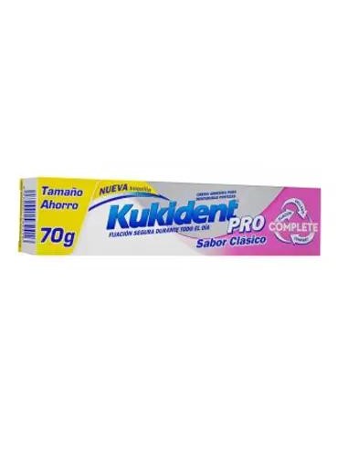 Kukident Pro Complete Crema Adhesiva Dentadura Sabor Clásico 70 gr