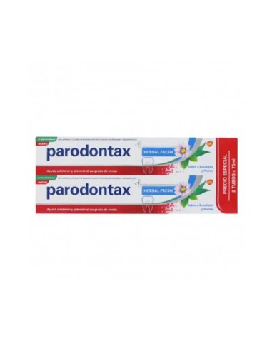 Parodontax Pack Herbal Fresh Pasta de Dientes Cuidado de Encías, 2x75 ml