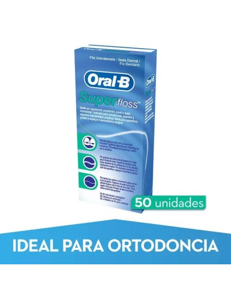 Oral-B Super Floss Seda Dental, 50 unidades Oral-B Super Floss Seda Dental, 50 unidades
